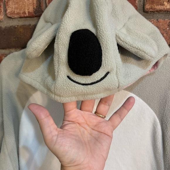 Silver Lilly womens 1 piece button up koala sleepwear costume gray XL - Picture 4 of 4